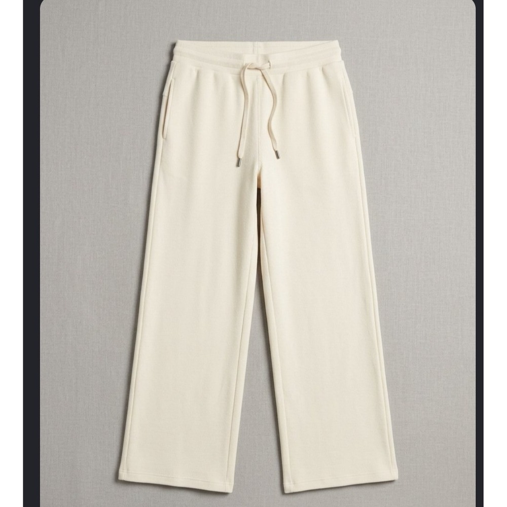 Member's Mark Luxe Pant Cream Ivory Wide Leg Drawstring Lounge Pants XXXL